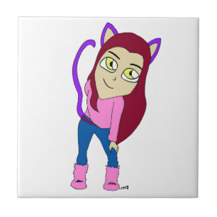 Chibi-Mädchen Fliese