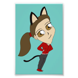 Chibi-Mädchen Fotodruck