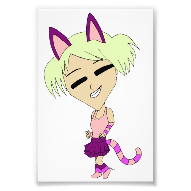 Chibi-Mädchen Fotodruck (Vorne)