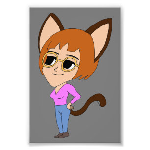Chibi-Mädchen Fotodruck