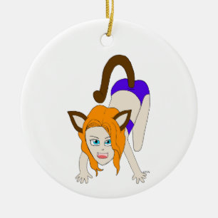 Chibi-Mädchen Keramik Ornament
