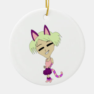Chibi-Mädchen Keramik Ornament