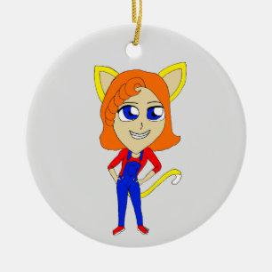 Chibi-Mädchen Keramik Ornament