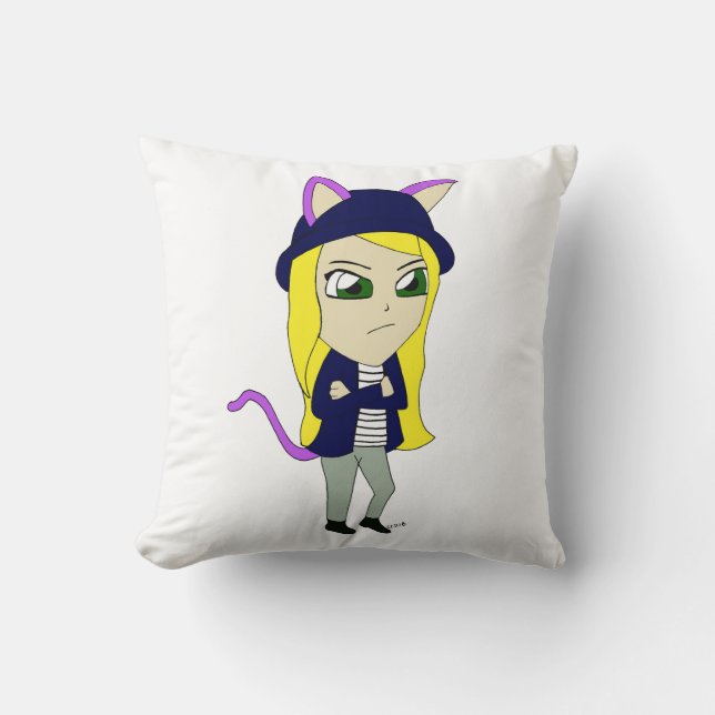 Chibi-Mädchen Kissen (Vorderseite)
