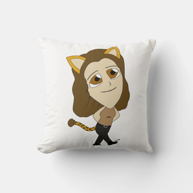 Chibi-Mädchen Kissen (Vorderseite)