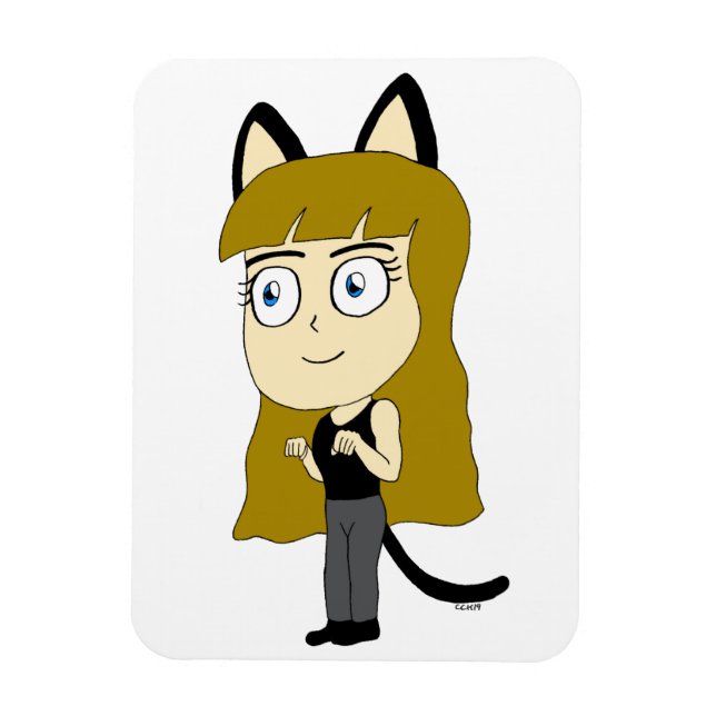 Chibi-Mädchen Magnet (Vertikal)