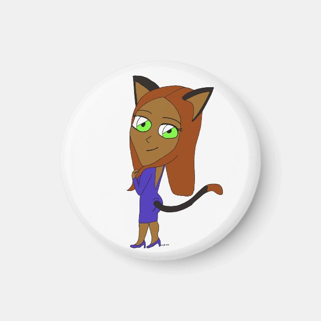 Chibi-Mädchen Magnet (Vorne)