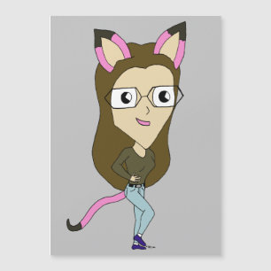 Chibi-Mädchen Magnetkarte