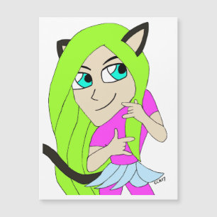 Chibi-Mädchen Magnetkarte