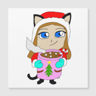 Chibi-Mädchen Magnetkarte