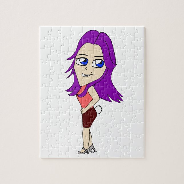 Chibi-Mädchen mit einem Hasenschwanz (Vertikal)