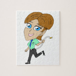 Chibi-Mädchen mit einem Schwanz
