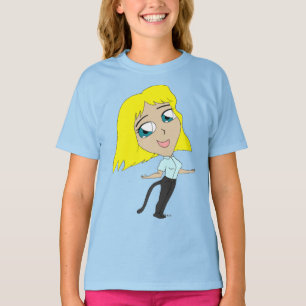 Chibi-Mädchen mit einem Schwanz T-Shirt