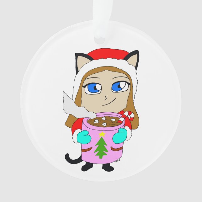 Chibi-Mädchen Ornament (Vorderseite)