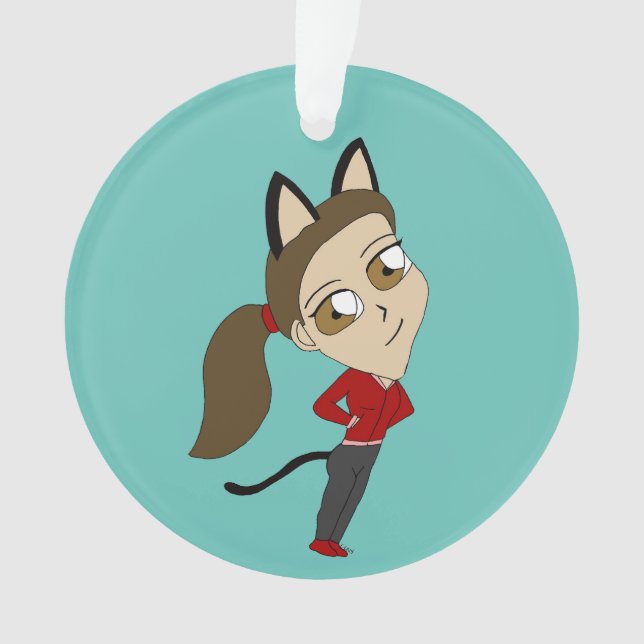 Chibi-Mädchen Ornament (Vorderseite)