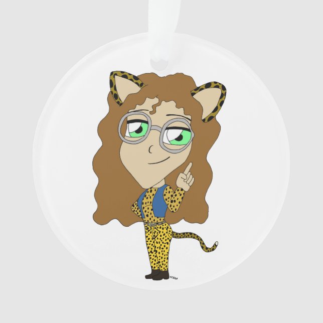 Chibi-Mädchen Ornament (Vorderseite)