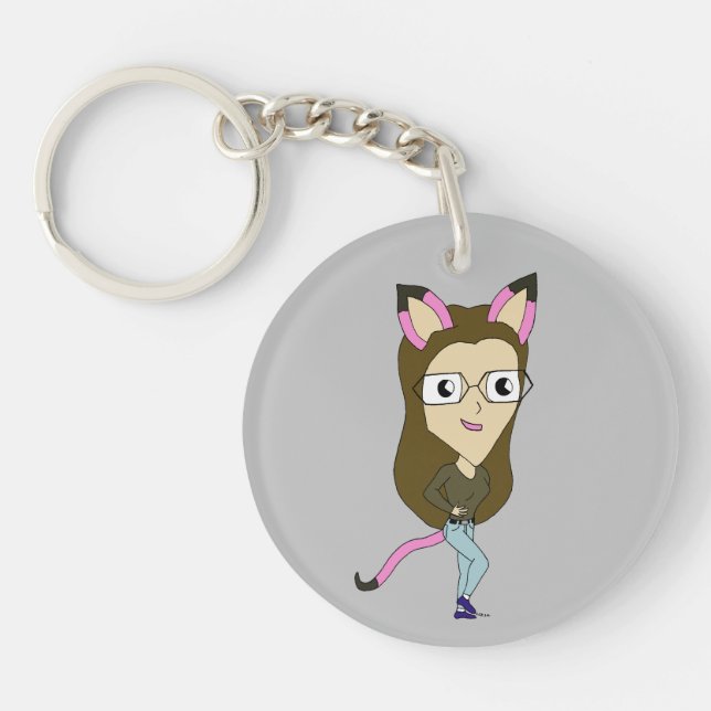Chibi-Mädchen Schlüsselanhänger (Vorderseite)