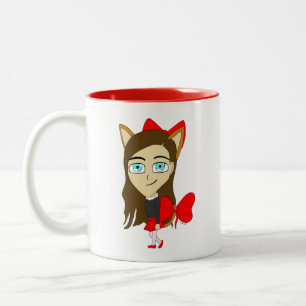 Chibi-Mädchen Zweifarbige Tasse