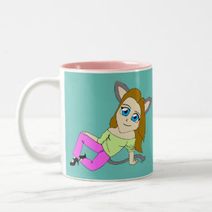 Chibi-Mädchen Zweifarbige Tasse
