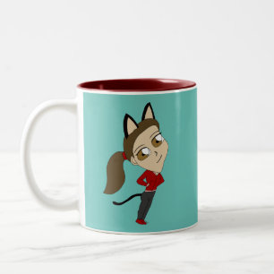 Chibi-Mädchen Zweifarbige Tasse