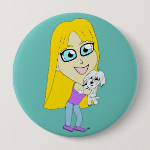 Chibi mit einem Jungtier Button