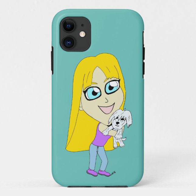 Chibi mit einem Jungtier Case-Mate iPhone Hülle (Rückseite)