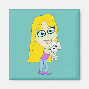 Chibi mit einem Jungtier Magnet