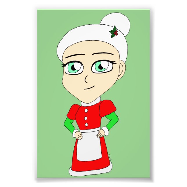 chibi mrs claus fotodruck (Vorne)