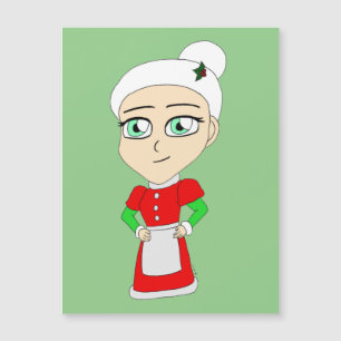 chibi mrs claus magnetkarte
