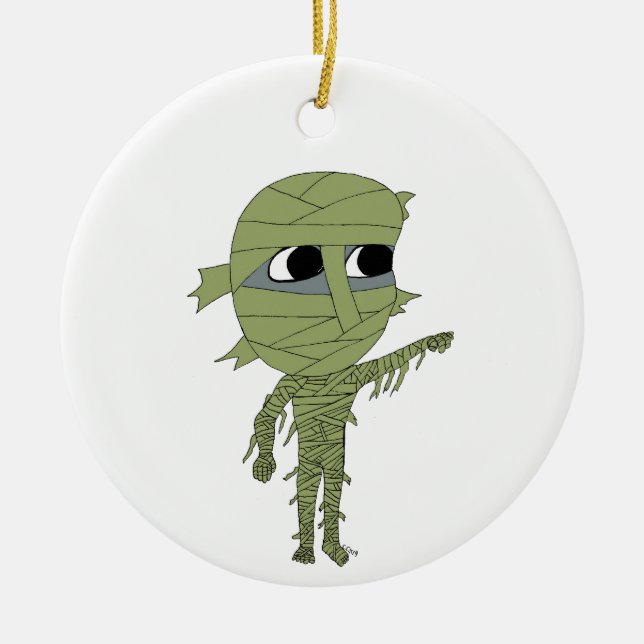 Chibi-Mumie Keramik Ornament (Vorne)