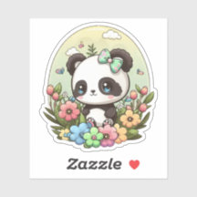 Chibi Niedlich Panda Kawaii Frühsticker
