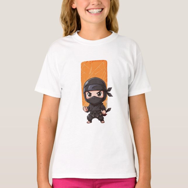 Chibi-Ninja-Vektorillustration T-Shirt (Vorderseite)