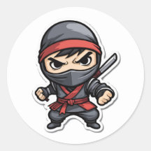 Chibi Ninja Warrior Cartoon - Kampfkünste von Fier