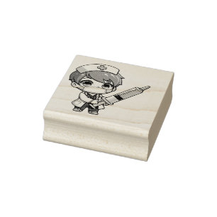 Chibi Nurse Cartoon - Gesundheitswesen, Chibi, Kra Gummistempel