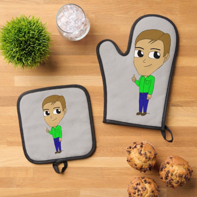 Chibi Ofenhandschuh & Topflappen-Set (Oben Unten)