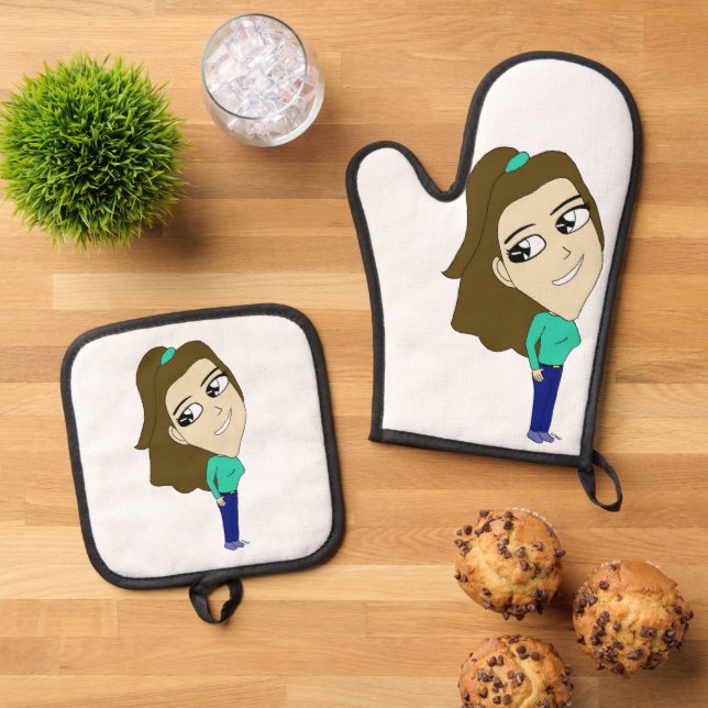 Chibi Ofenhandschuh & Topflappen-Set (Oben Unten)