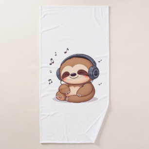 Chibi paresseux avec écouteurs � Mignon Kawaii Dét