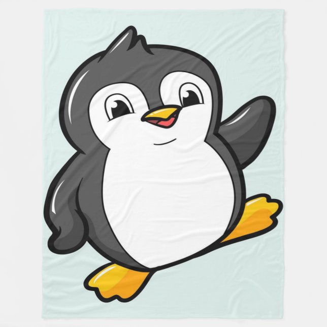 Chibi Penguin | Penguin Lover | Clolorful Gift  Fleecedecke (Vorderseite)