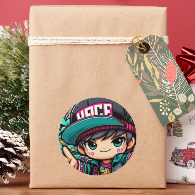 Chibi Power : Sticker Anime mignon (vacances)