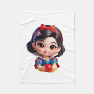 Chibi-Prinzessin mit Apfeldecke Fleecedecke