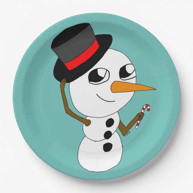 Chibi-Raucher Pappteller (Vorderseite)
