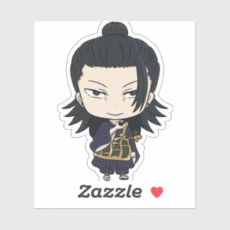 Chibi Samurai Sorcerer - Anime Style Art - Geto Aufkleber