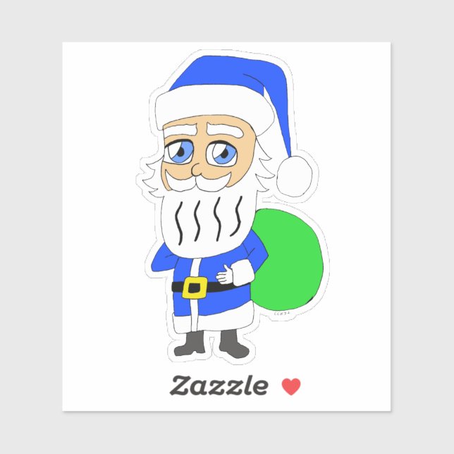 Chibi Santa Claus Aufkleber (Blatt)