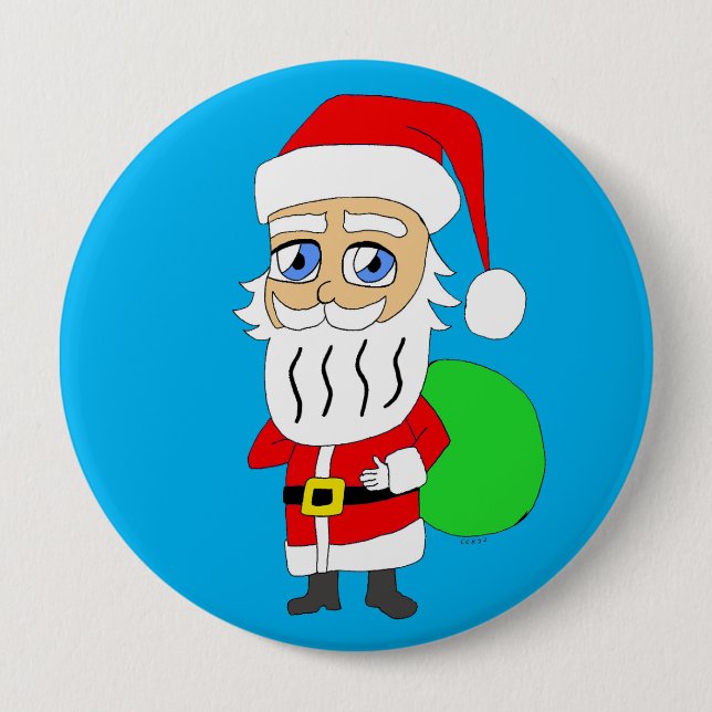 Chibi Santa Claus Button (Vorderseite)