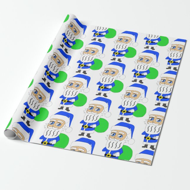 Chibi Santa Claus Geschenkpapier (Ungerollt)
