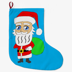 Chibi Santa Claus Großer Weihnachtsstrumpf