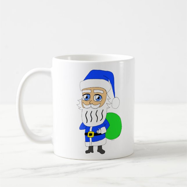 Chibi Santa Claus Kaffeetasse (Links)