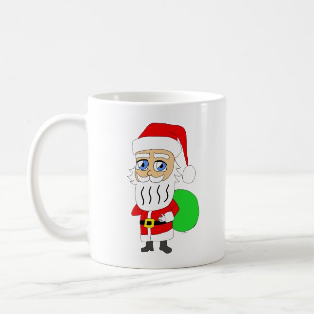 Chibi Santa Claus Kaffeetasse (Links)