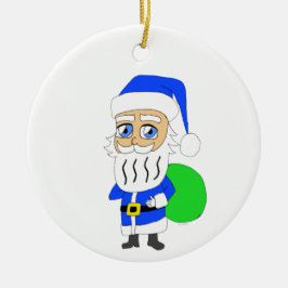 Chibi Santa Claus Keramik Ornament