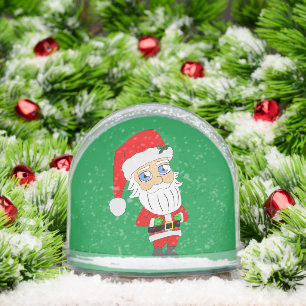 Chibi santa claus Keramik Schneekugeln